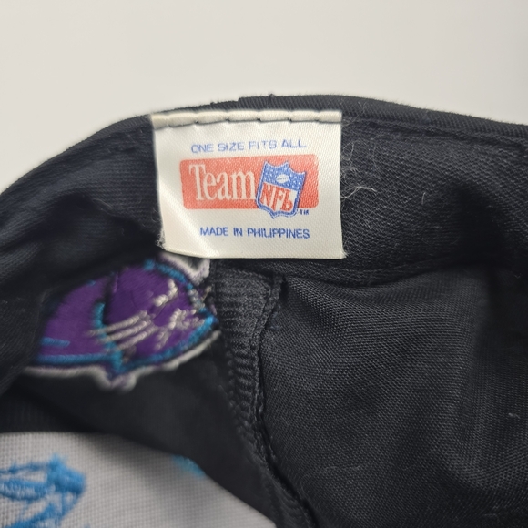 CAROLINA PANTHERS LOGO 7 Vintage 90’s SnapBack NFL Hat -Black/Teal - Picture 8 of 10
